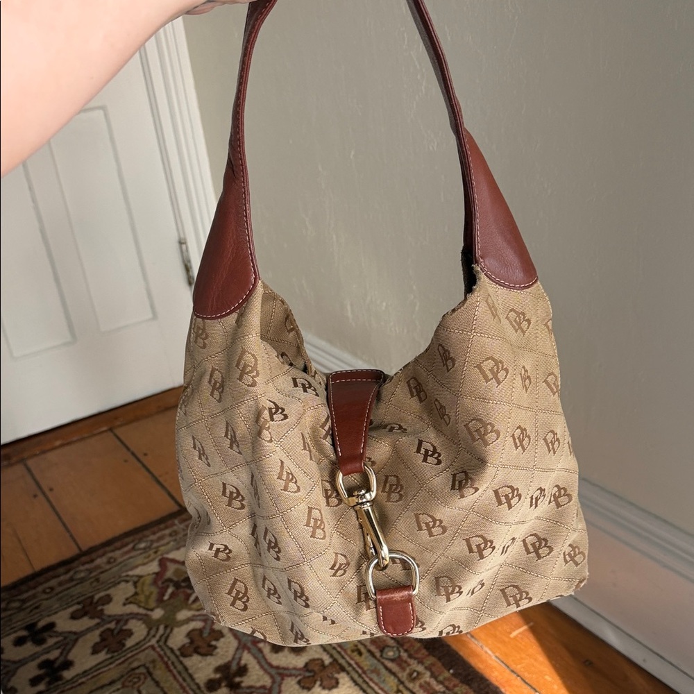 Dooney Shoulder Bag with Leather Trim